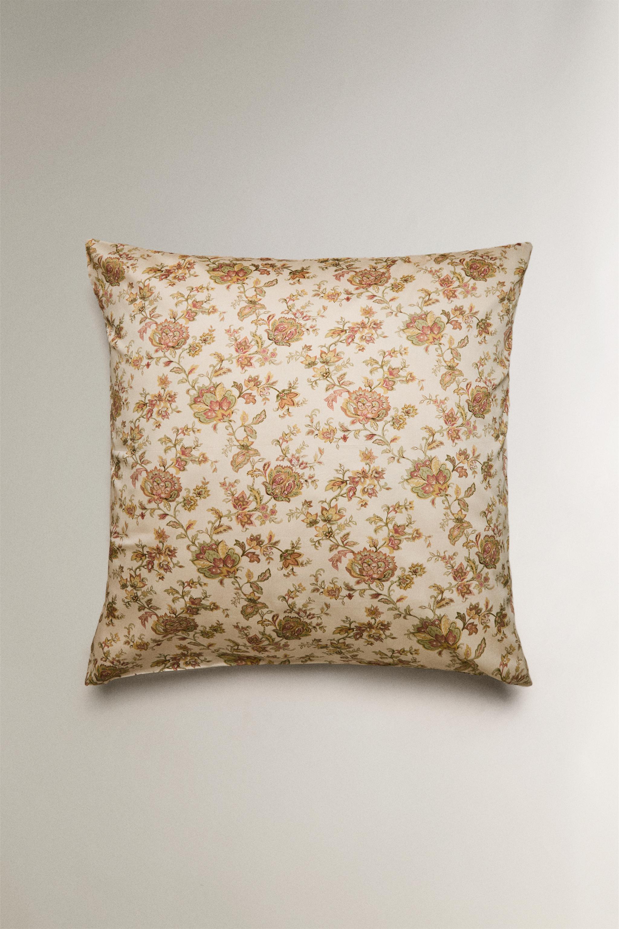 FLORAL SATEEN PILLOWCASE